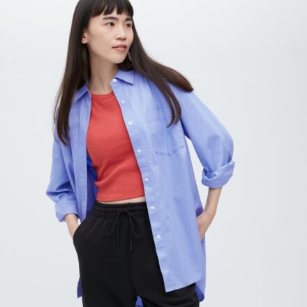 Подовжена вільна сорочка UNIQLO серії COTTON TWILL