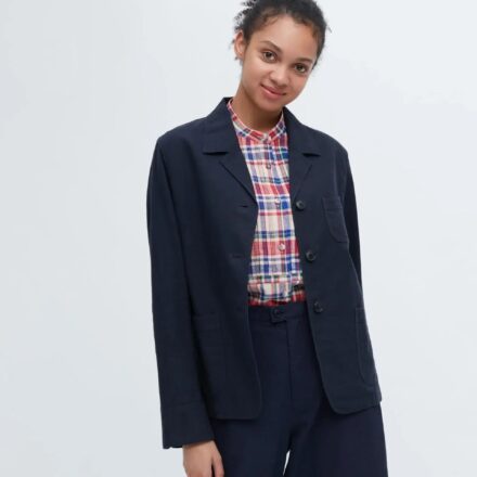 Лляний вільний піджак UNIQLO x INES DE LA FRESSANGE