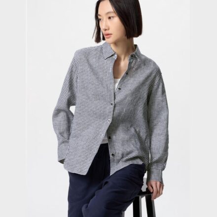 Жіноча лляна сорочка UNIQLO (100% преміум-льон)