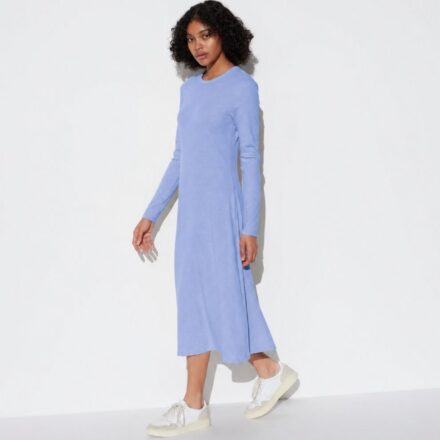 Бавовняна сукня UNIQLO у рубчик