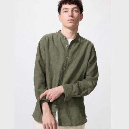 Чоловіча лляна сорочка UNIQLO (100% преміум-льон)