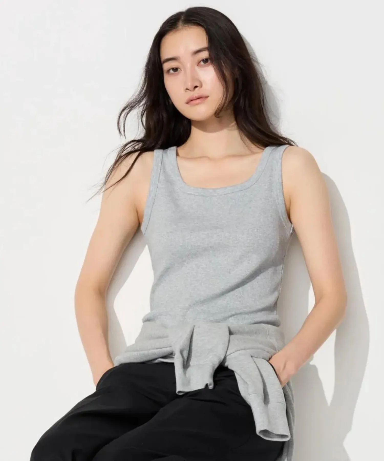 Майка UNIQLO у м’який рубчик